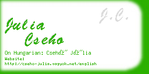 julia cseho business card